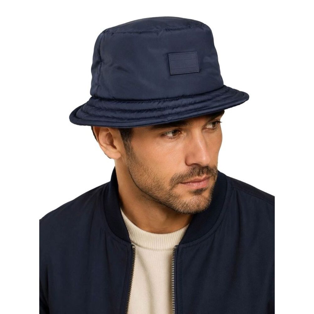 Tommy Hilfiger Mens Logo Bucket Hat S/M Navy Sky Captain - NWT